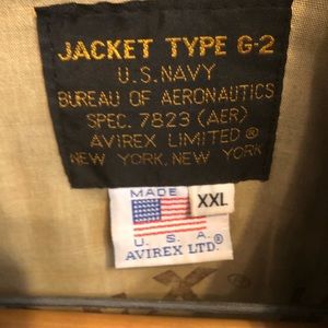Mens jacket Type G-2 US Navy Avirex Limited